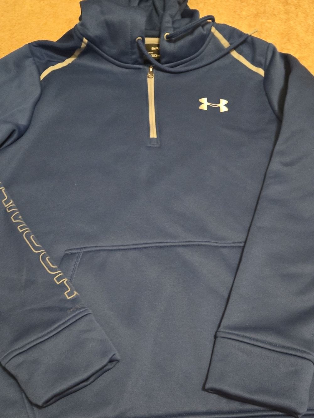 Under Armour Men's Navy Blue Quarter-Zip Hoodie Pullover